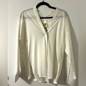Shear White Business Casual Blouse